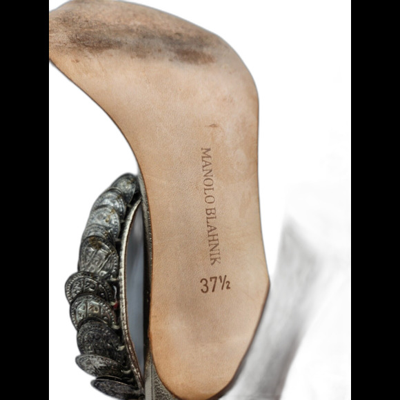 Manolo Blahnik Peep Toe Strappy Heels – Size 37.5 - Picture 3 of 8